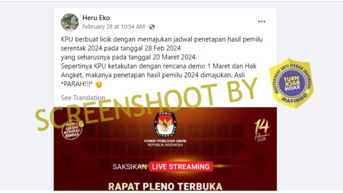 KPU Memajukan Jadwal Penetapan Hasil Pemilu 2024 pada 28 Februari