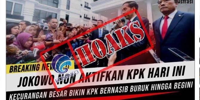 Presiden Jokowi Menonaktifkan KPK
