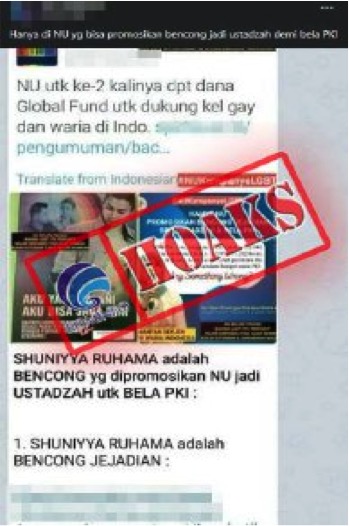 Shuniyya Ruhama Adalah Bencong yang di Promosikan NU Jadi Ustadzah Untuk Bela PKI