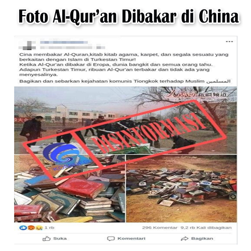 Foto Alquran Dibakar di China