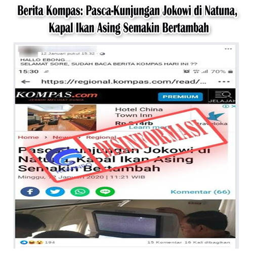 Berita Kompas: Pasca-Kunjungan Jokowi di Natuna, Kapal Ikan Asing Semakin Bertambah