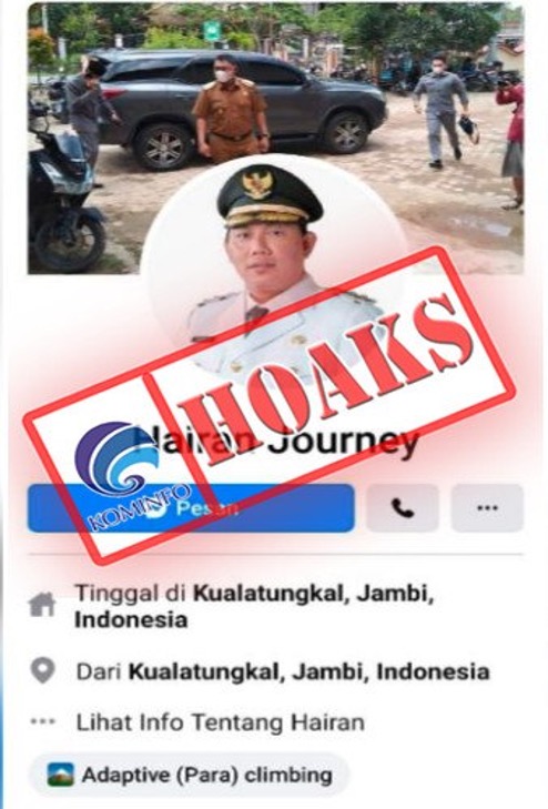Akun Facebook Wakil Bupati Tanjung Jabung Barat Hairan, S.H.