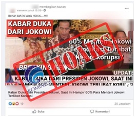 Hampir 60 Persen Menteri Jokowi Terlibat Korupsi