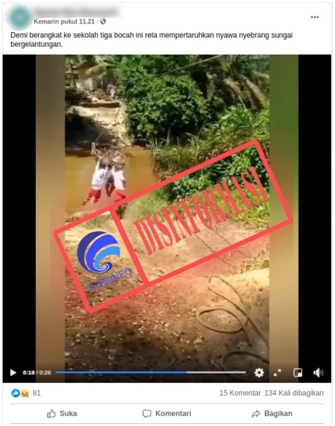 Video 3 Anak Sekolah Dasar Berangkat Sekolah Menggunakan Keranjang Rotan Seberangi Sungai