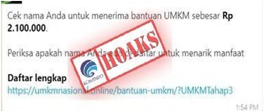 Bantuan UMKM Senilai Rp2,1 Juta