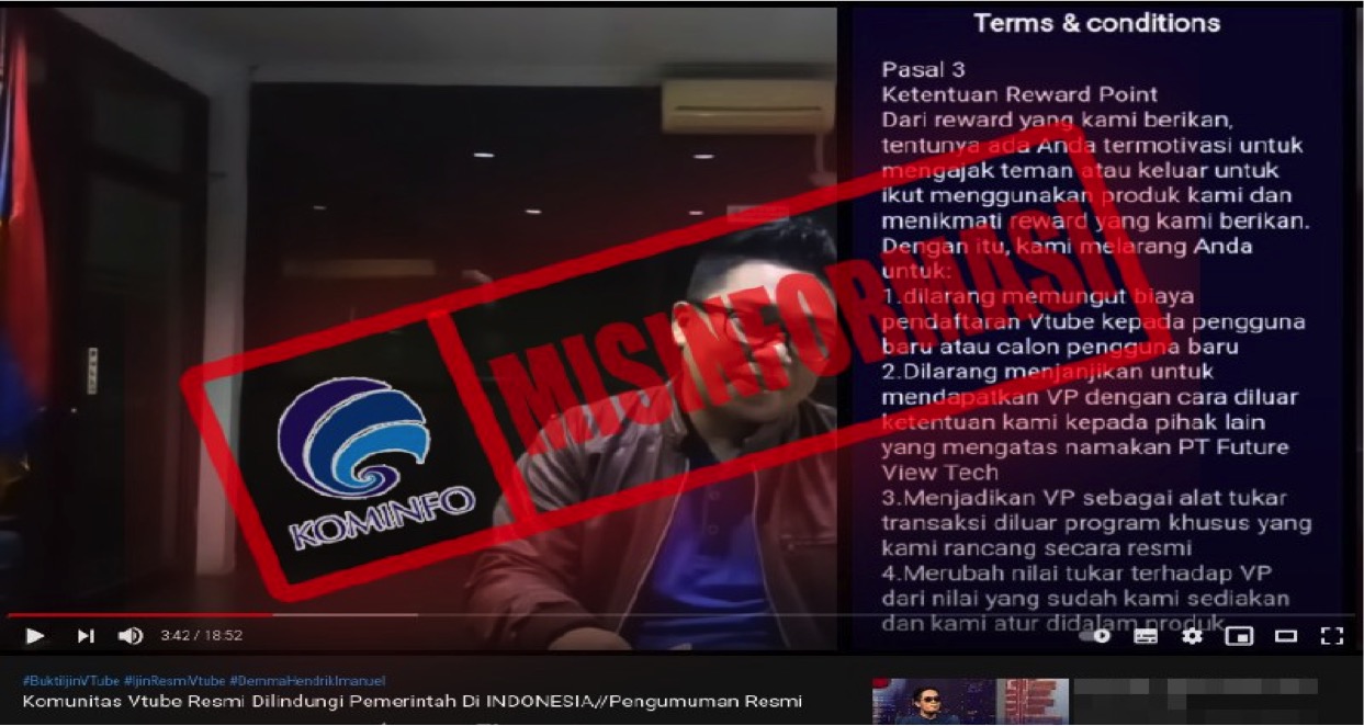 Vtube Resmi Dilindungi Pemerintah Indonesia