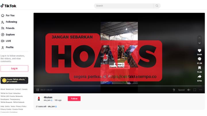 Video Berisi Klaim Proses Penghitungan Suara Pemilu 2024