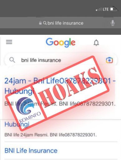 Nomor Telepon Resmi Mengatasnamakan PT BNI Life Insurance