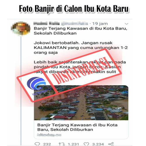 Banjir di Calon Ibu Kota Baru