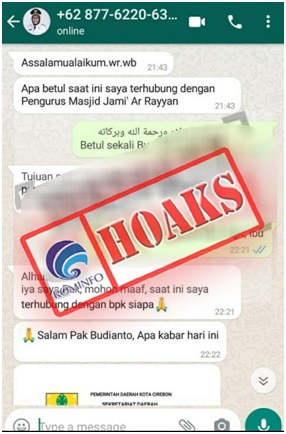 Akun WhatsApp Mengatasnamakan Wakil Wali kota Cirebon