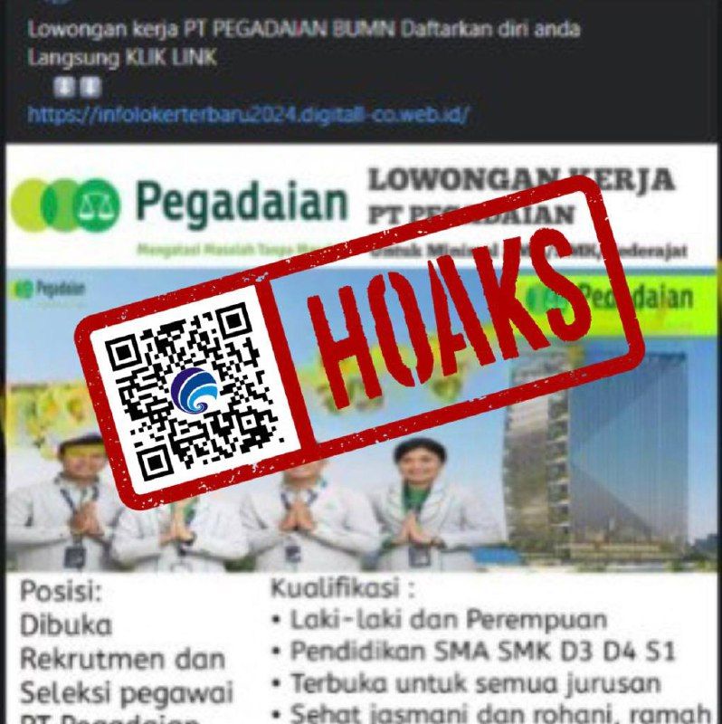 Lowongan Kerja Mengatasnamakan PT Pegadaian