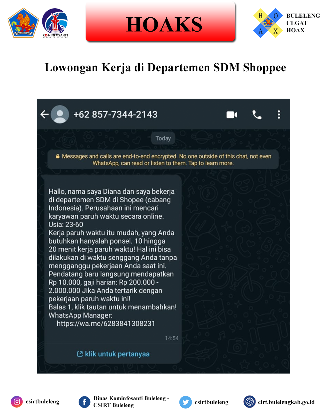 Lowongan Kerja di Departemen SDM Shoppee