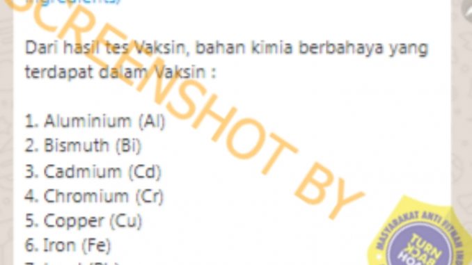 Daftar Kandungan Bahan Kimia Berbahaya dalam Vaksin Covid-19