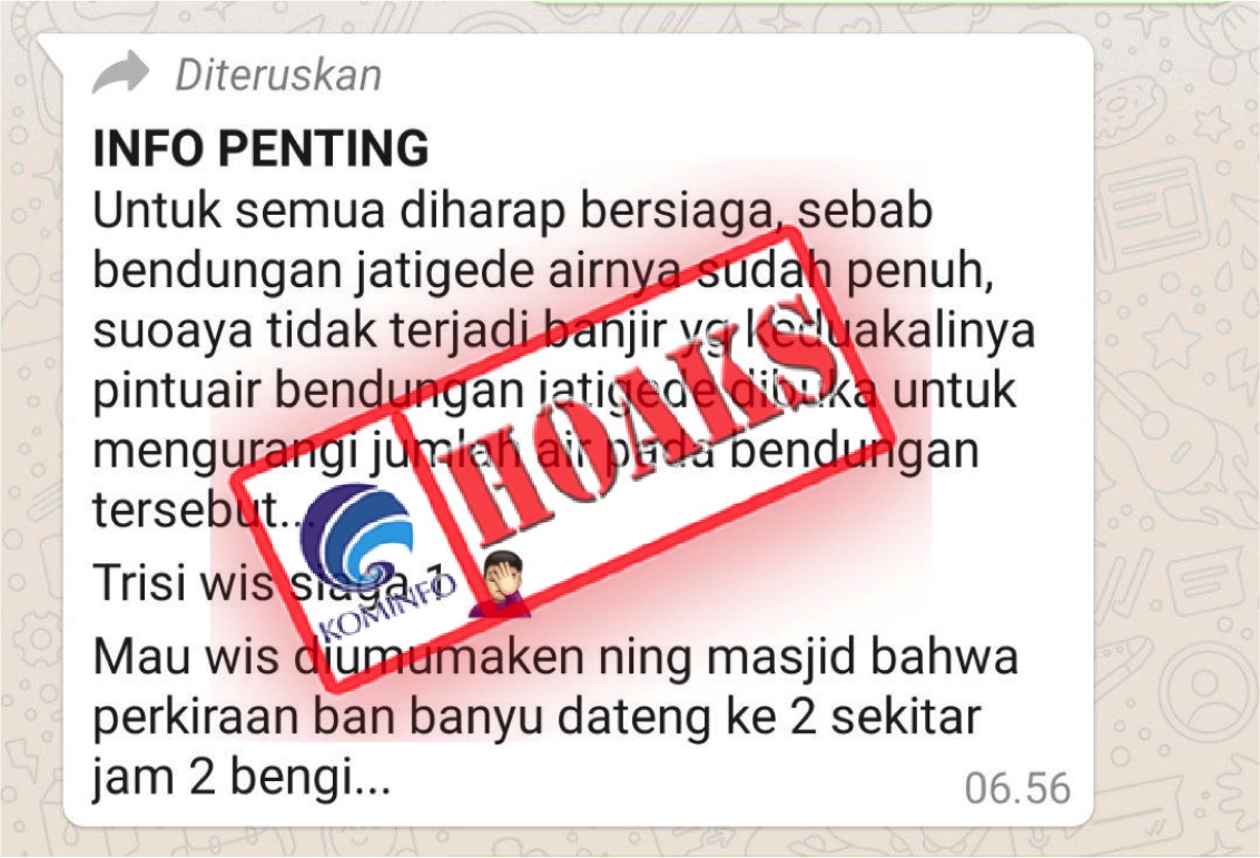 Bendungan Jatigede Indramayu Siaga 1