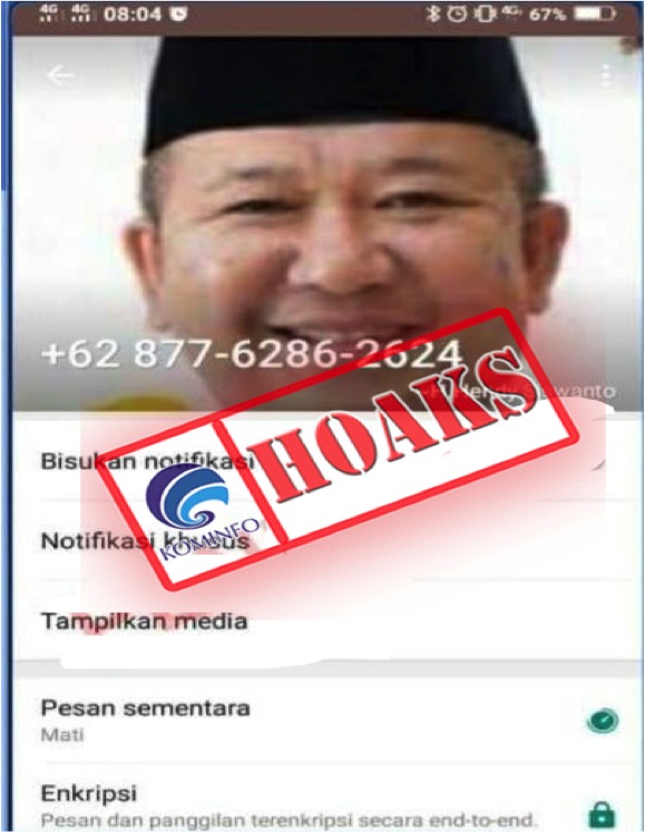 Akun Whatsapp Mengatasnamakan Bupati Jember Terpilih