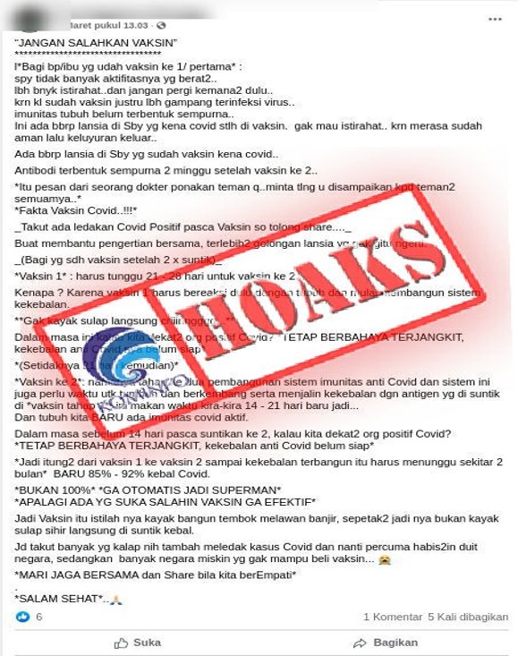 Lebih Mudah Terinfeksi Covid-19 Setelah Divaksin