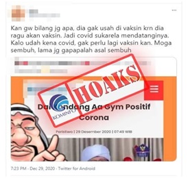 Orang yang Sudah Pernah Terinfeksi Covid-19 Tidak Perlu Divaksin