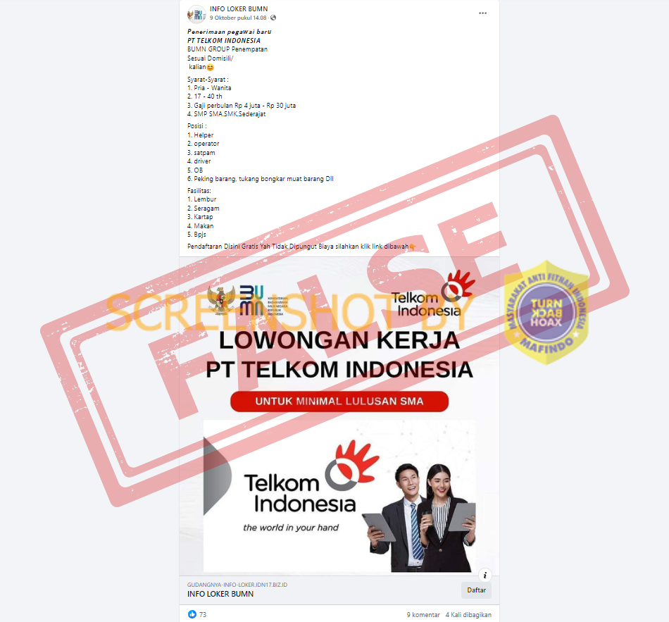 Penerimaan Pegawai Baru PT Telkom Indonesia Oktober 2024