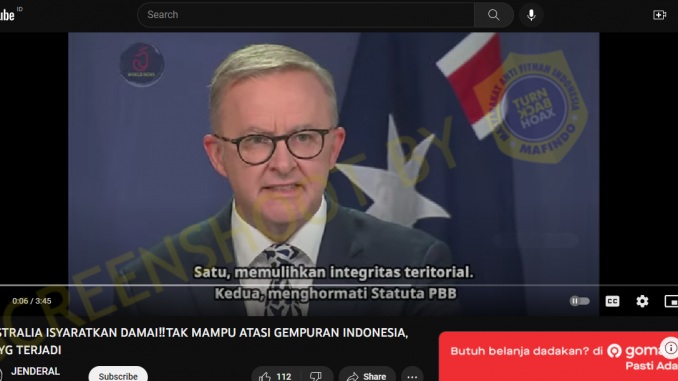 Australia Isyaratkan Damai dengan Indonesia