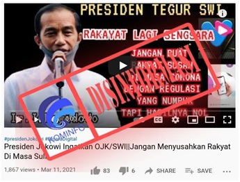 Video Presiden Jokowi Tegur SWI OJK karena Susahkan Rakyat di Masa Pandemi