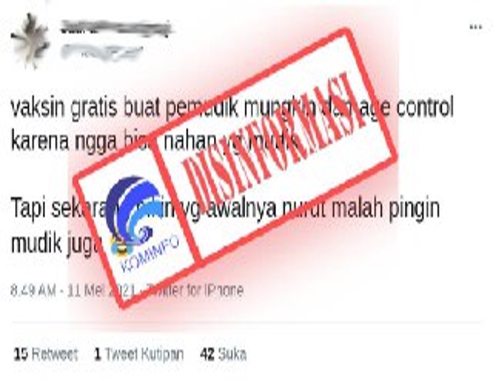 Vaksin Gratis untuk Pemudik