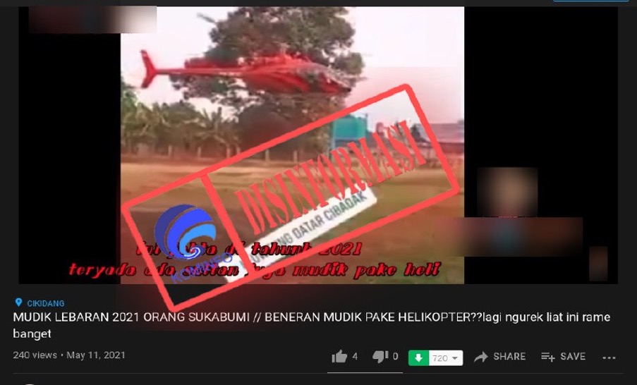 Helikopter Angkut Pemudik di Sukabumi