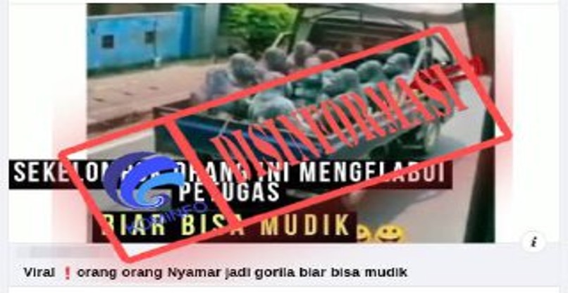 Sekelompok Pemudik Menggunakan Kostum Gorila untuk Mengelabui Petugas