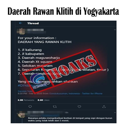 Daerah Rawan Klitih di Yogyakarta