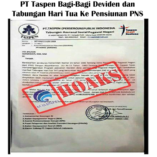 PT Taspen Bagi-Bagi Deviden dan Tabungan Hari Tua Ke Pensiunan PNS