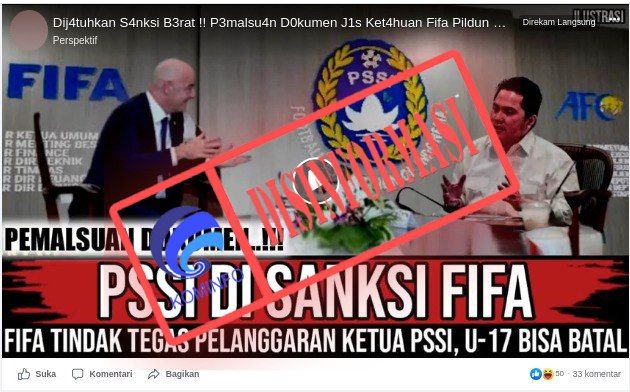 FIFA Jatuhkan Sanksi kepada Persatuan Sepak Bola Seluruh Indonesia (PSSI)