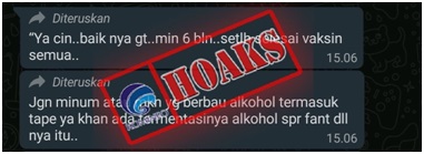 Tidak Boleh Mengonsumsi Makanan dan Minuman yang Mengandung Alkohol dan Soda setelah Vaksin Covid-19