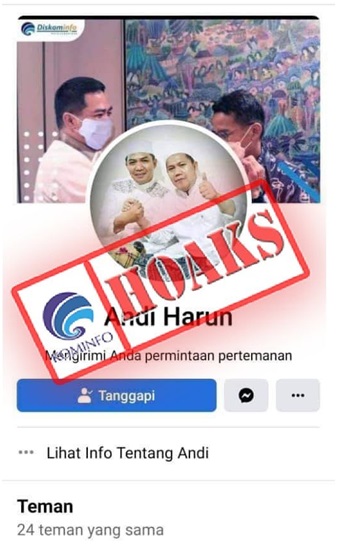 Akun Facebook Mengatasnamakan Walikota Samarinda Andi Harun