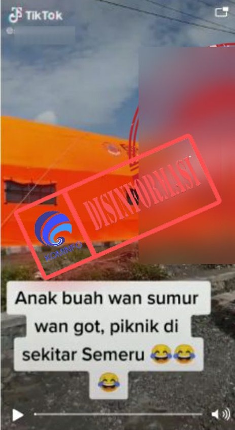 Tenda Posko BPBD Provinsi DKI Jakarta Hanya Piknik di Sekitar Semeru