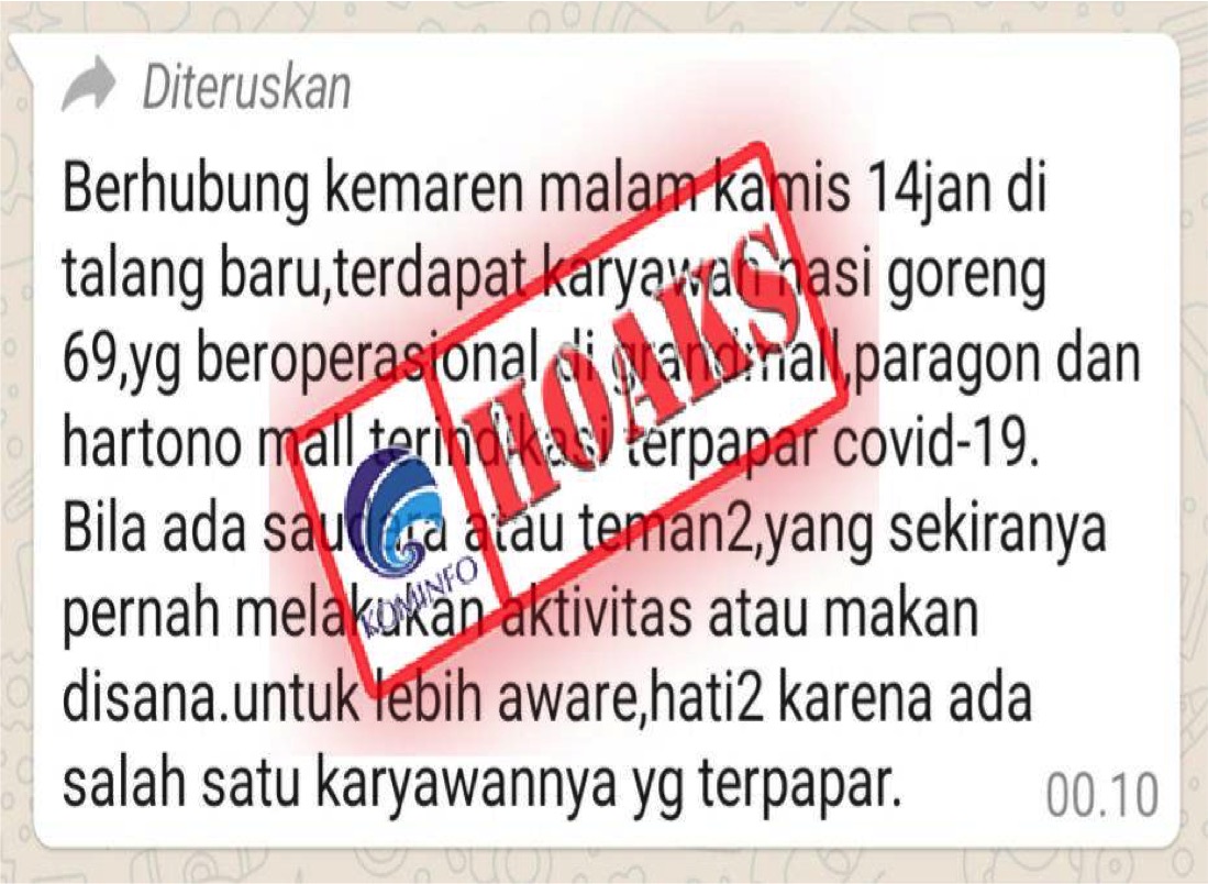 Pesan Berantai Pedagang Nasi Goreng di 3 Mall Besar Solo Terinfeksi Covid-19