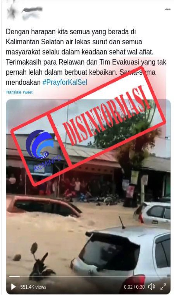 Potongan Video Banjir di Kalimantan Selatan