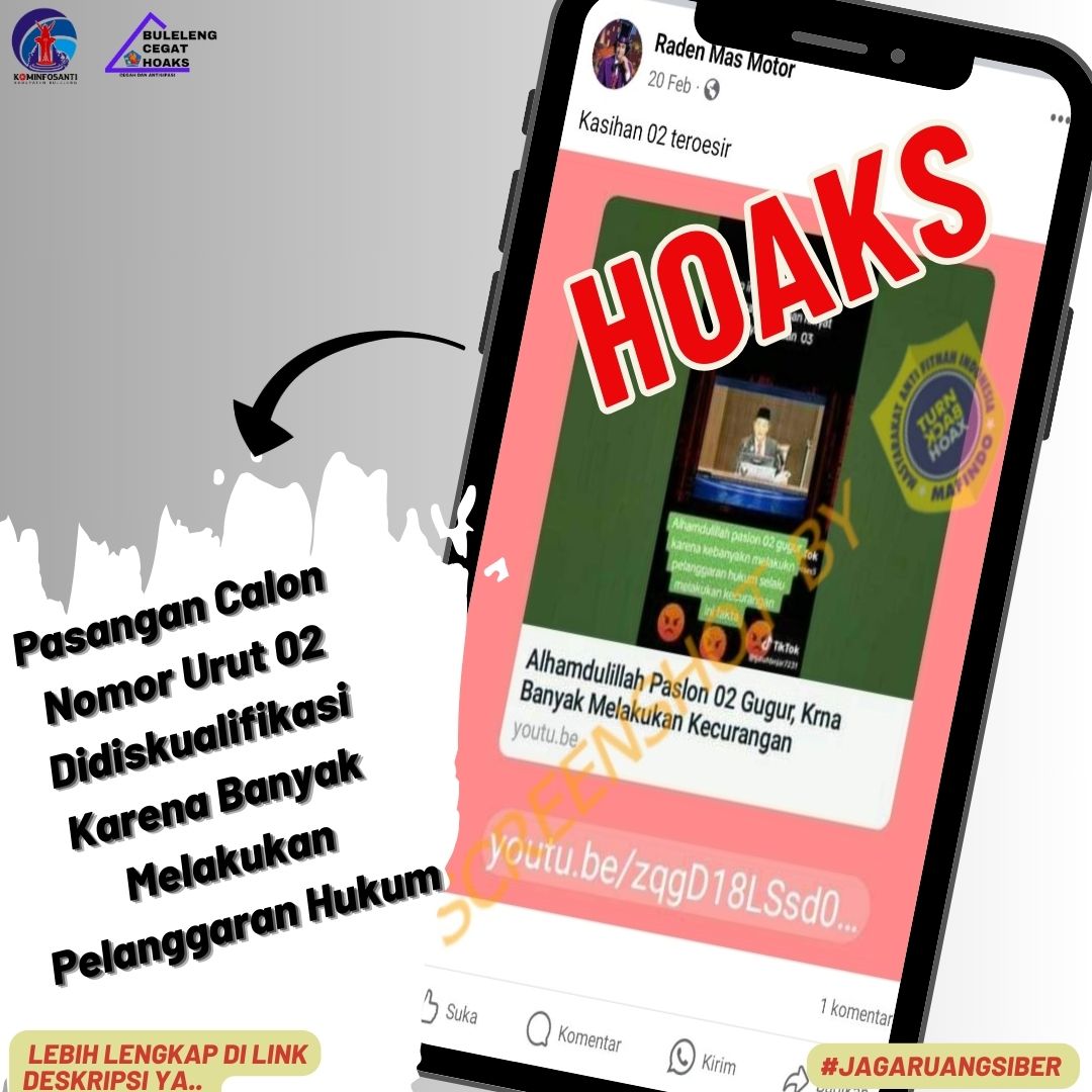 Pasangan Calon Nomor Urut 02 Didiskualifikasi Karena Banyak Melakukan Pelanggaran Hukum