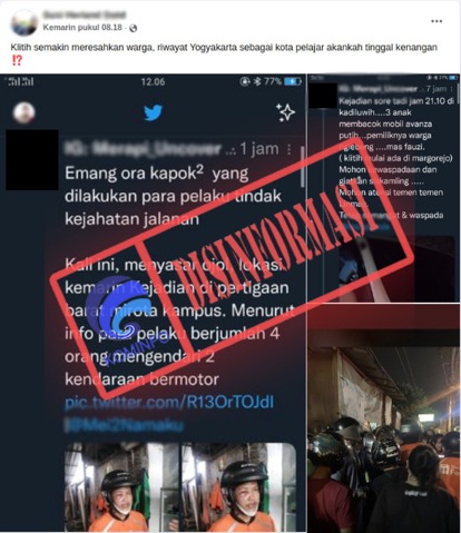 Pengemudi Ojek Online Menjadi Korban Klitih di Simpang Tiga Barat Mirota Kampus Jogja