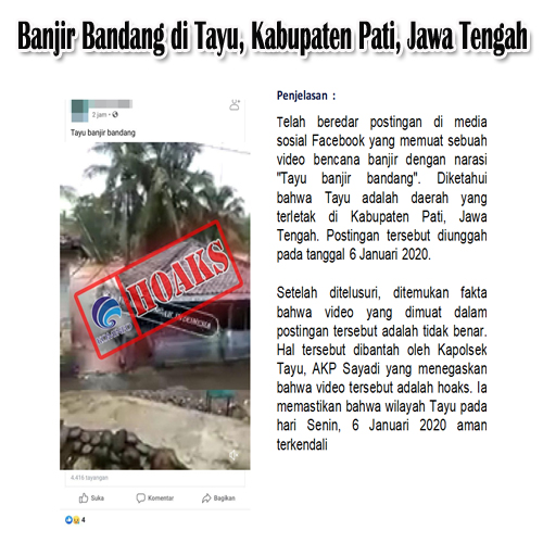 Banjir Bandang di Tayu, Kabupaten Pati, Jawa Tengah