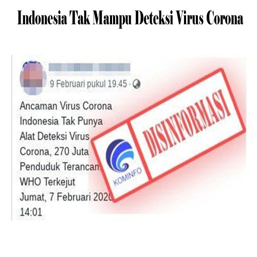Indonesia Tak Mampu Deteksi Virus Corona