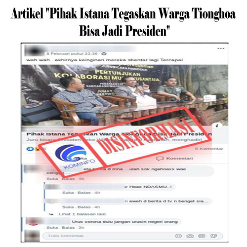 Artikel Pihak Istana Tegaskan Warga Tionghoa Bisa Jadi Presiden