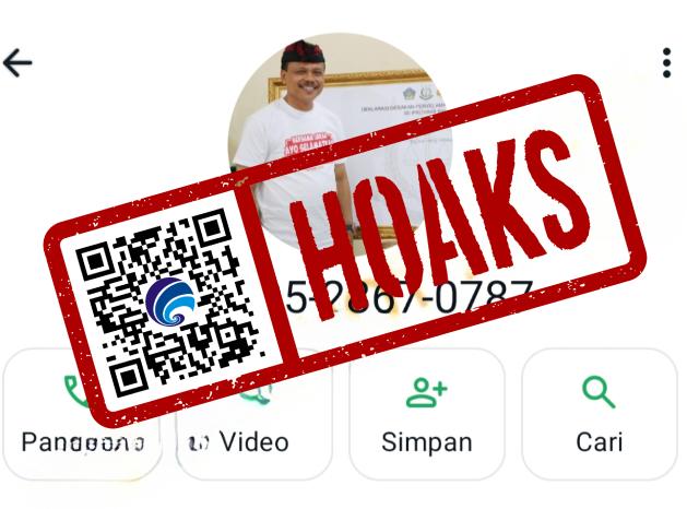 Akun WhatsApp Mengatasnamakan Sekretaris Daerah Provinsi Bali