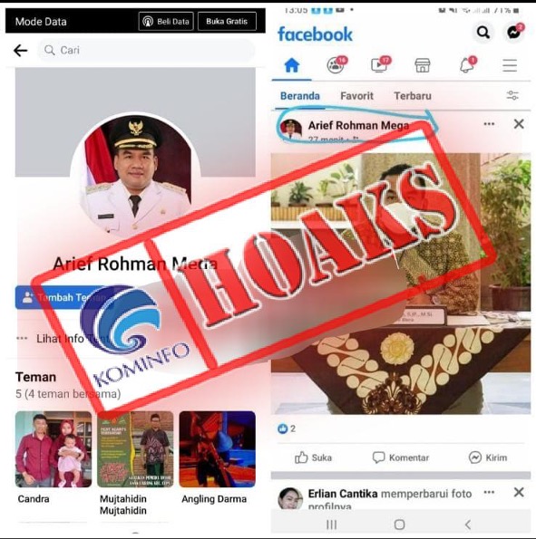 Akun Facebook Mengatasnamakan Bupati Blora Jawa Tengah