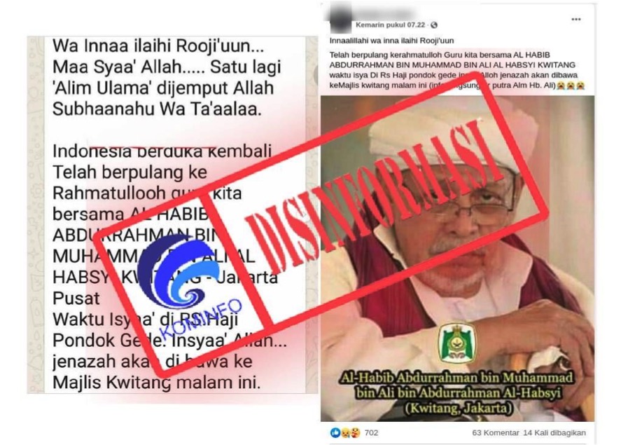 Pesan Berantai Meninggalnya Habib Abdurrahman Al-Habsyi Kwitang pada 16 Januari 2021