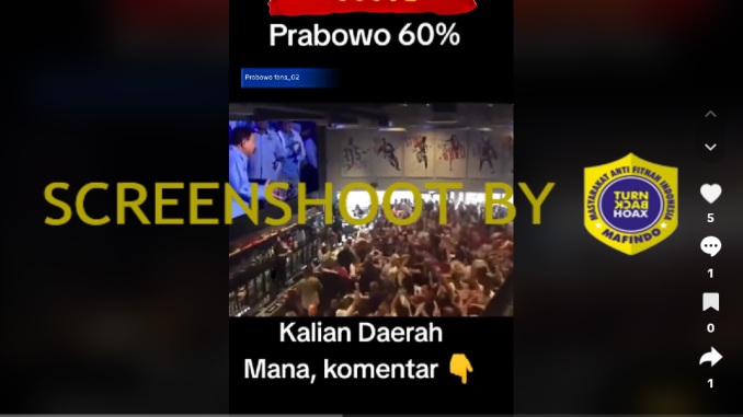 Video Pendukung Prabowo Gibran Bersorak di Depan Layar