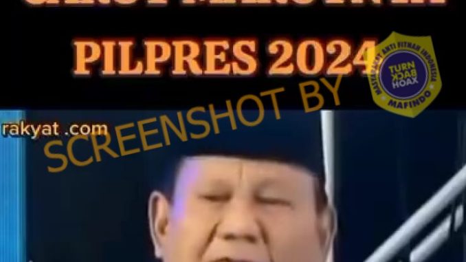 Prabowo Akui Kalah Dalam Pemilihan Presiden 2024