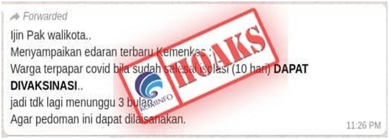 Penyintas Covid-19 Boleh Divaksinasi setelah Isolasi 10 Hari dan Tidak Perlu Menunggu 3 Bulan