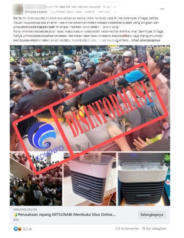 Foto “Polisi Jakarta harus Menggerebek Pusat Perbelanjaan Seminyak Village”