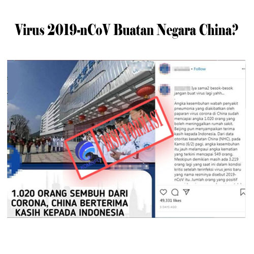 Virus 2019-nCoV Buatan Negara China?