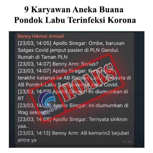 9 Karyawan Aneka Buana Pondok Labu Terinfeksi Korona