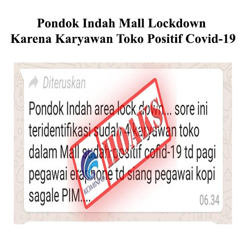 Pondok Indah Mall Lockdown Karena Karyawan Toko Positif Covid-19